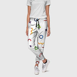 Брюки женские Геометрический хаос, цвет: 3D-принт — фото 2