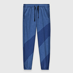 Женские брюки Синий текстурный с полосой