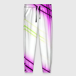 Женские брюки Green white pink line