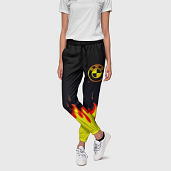 Брюки женские BMW огненный, цвет: 3D-принт — фото 2