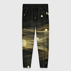 Брюки женские Золотистый свет на черной текстуре, цвет: 3D-принт