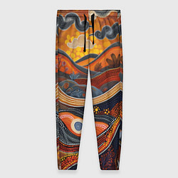 Брюки женские Горы и холмы в виде узоров, цвет: 3D-принт