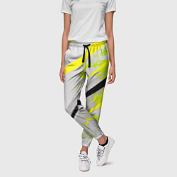 Брюки женские Color white light green, цвет: 3D-принт — фото 2