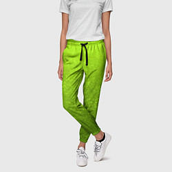 Брюки женские Жёлто-зелёный кислотный текстурный градиент, цвет: 3D-принт — фото 2