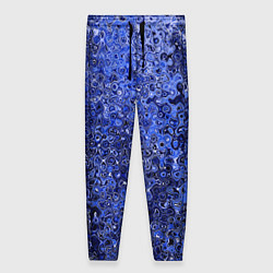 Брюки женские Синий ультрамарин абстрактная текстура, цвет: 3D-принт