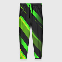 Брюки женские Color black green, цвет: 3D-принт