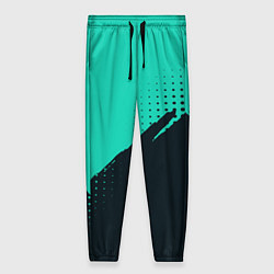 Брюки женские Color black light blue, цвет: 3D-принт