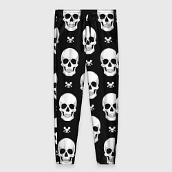 Брюки женские Черепной фон, цвет: 3D-принт