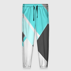 Брюки женские Color black blue, цвет: 3D-принт