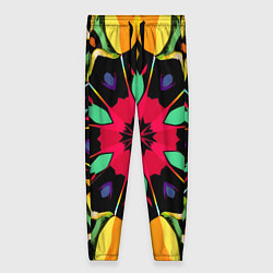 Брюки женские Салатовый калейдоскоп, цвет: 3D-принт