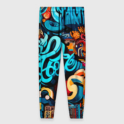 Брюки женские Abstract graffiti - ai art, цвет: 3D-принт