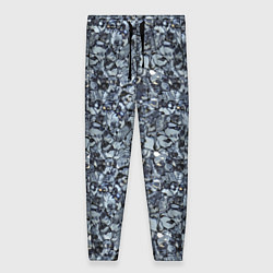 Женские брюки Серо-голубой мелкий камень текстура