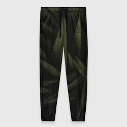 Брюки женские Абстракция - green triangles, цвет: 3D-принт