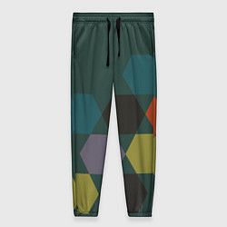 Брюки женские Кластер зеленая ночь, цвет: 3D-принт
