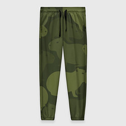 Брюки женские Камуфляж из капибар, цвет: 3D-принт