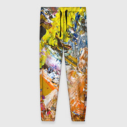 Женские брюки Живая Абстракция: Поток Цветов и Форм в Постоянном