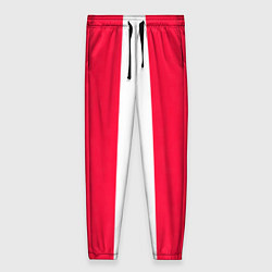 Брюки женские Color red white line, цвет: 3D-принт