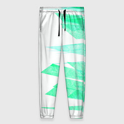 Брюки женские Color white light blue strip, цвет: 3D-принт