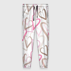 Женские брюки Розовые сердца
