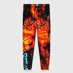 Женские брюки Абстрактная текстура рыжего пламени