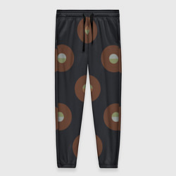 Брюки женские Black coffee moon drops pattern, цвет: 3D-принт