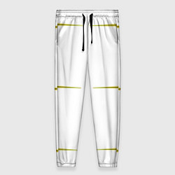 Брюки женские Color white pink yellow stripes, цвет: 3D-принт