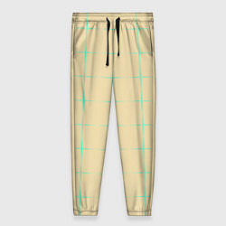 Женские брюки Color beige green crosses