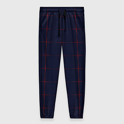 Женские брюки Color dark blue red crosses