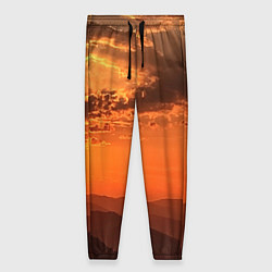 Брюки женские Закат на перевале актопрак, цвет: 3D-принт