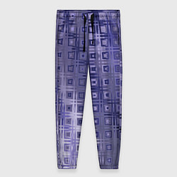 Брюки женские Геометрический градиент фиолетовый, цвет: 3D-принт