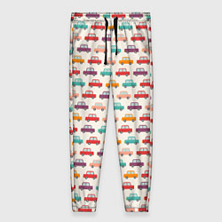 Женские брюки Цветные машинки паттерн