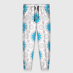 Брюки женские Цветочно-геометрический узор, цвет: 3D-принт