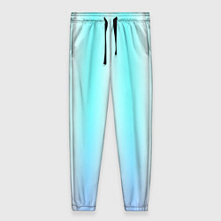 Брюки женские Neon white blue lines, цвет: 3D-принт