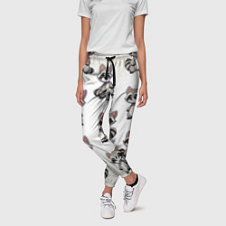 Брюки женские Много енотов, цвет: 3D-принт — фото 2