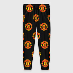 Брюки женские Manchester United Pattern, цвет: 3D-принт