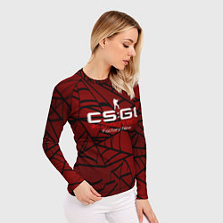 Рашгард женский Cs:go - Crimson Web Style Factory New Кровавая пау, цвет: 3D-принт — фото 2