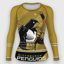 Рашгард женский Pittsburgh Penguins, цвет: 3D-принт