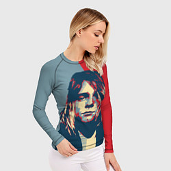 Рашгард женский Kurt Cobain, цвет: 3D-принт — фото 2