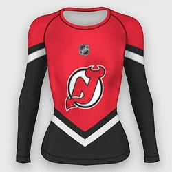 Рашгард женский NHL: New Jersey Devils, цвет: 3D-принт