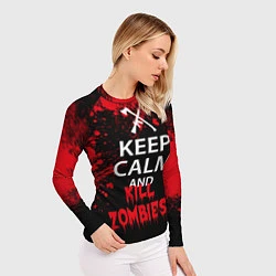 Рашгард женский Keep Calm & Kill Zombies, цвет: 3D-принт — фото 2