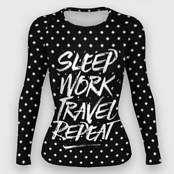 Женский рашгард Sleep Work Travel Repeat