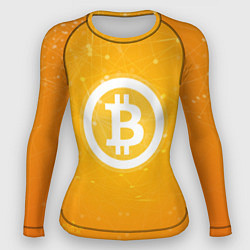 Рашгард женский Bitcoin Orange, цвет: 3D-принт