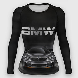 Рашгард женский BMW серебро, цвет: 3D-принт