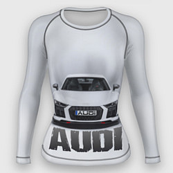 Рашгард женский Audi серебро, цвет: 3D-принт