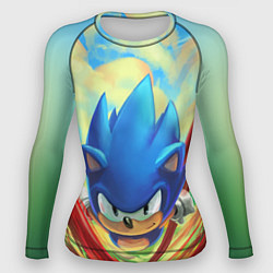 Рашгард женский Sonic, цвет: 3D-принт