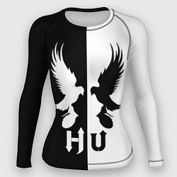Рашгард женский HU: Black & White, цвет: 3D-принт