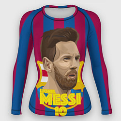 Рашгард женский FCB Lionel Messi, цвет: 3D-принт