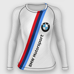 Рашгард женский BMW Motorsport: White Carbon, цвет: 3D-принт