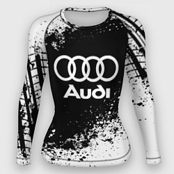 Рашгард женский Audi: Black Spray, цвет: 3D-принт