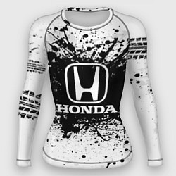Рашгард женский Honda: Black Spray, цвет: 3D-принт